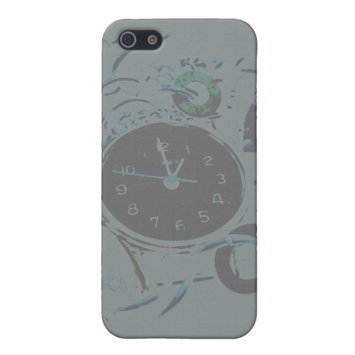 Gray, Black and White Steampunk Clock Cases For iPhone 5