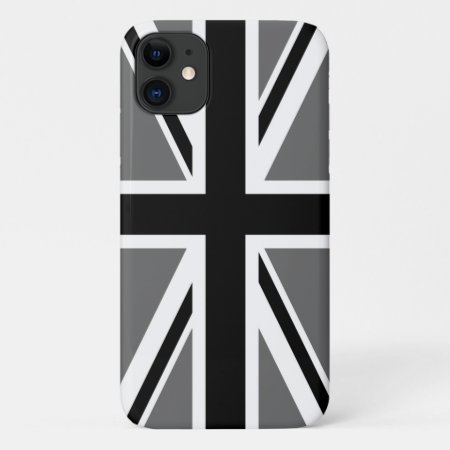 Gray Black And White Union Jack Iphone 11 Case