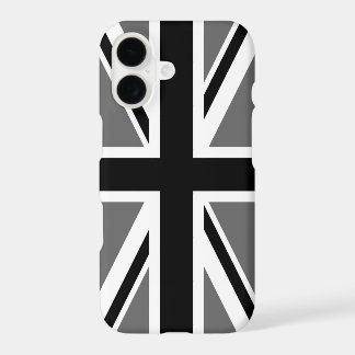 Gray Black and White Union Jack iPhone 17 Case