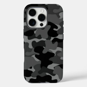 Gray Black Camo iPhone 16 Pro Case