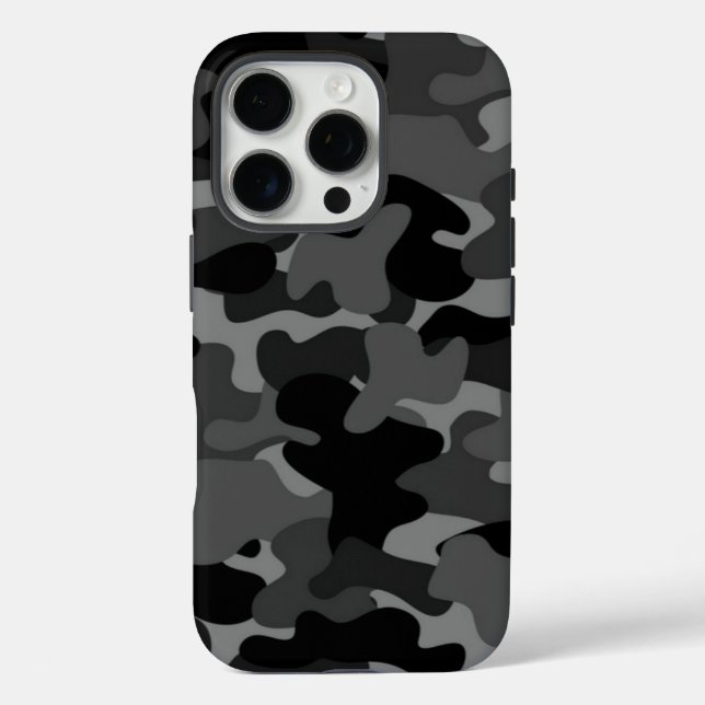 Gray Black Camo Case-Mate iPhone Case (Back)