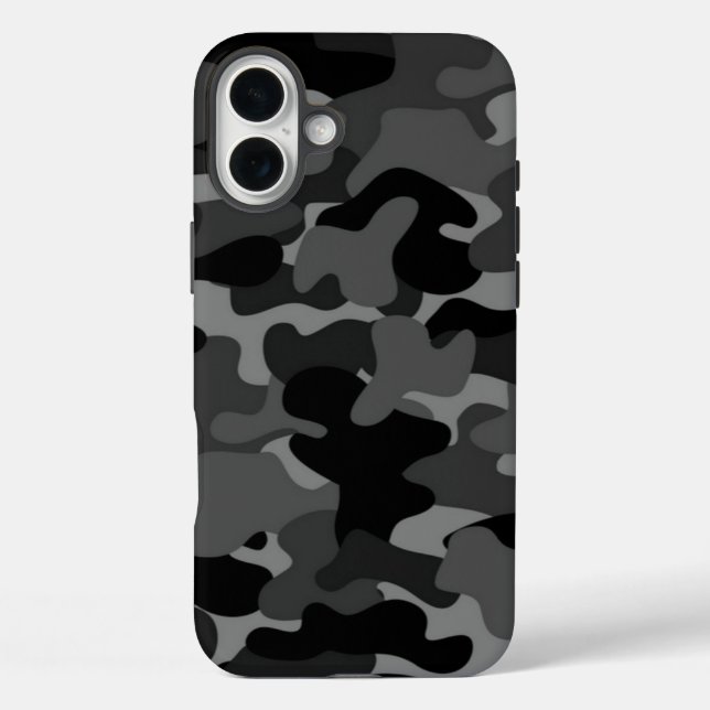 Gray Black Camo Case-Mate iPhone Case (Back)