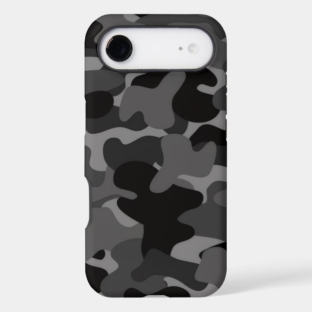 Gray Black Camo iPhone Case (Back)