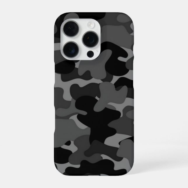 Gray Black Camo iPhone Case (Back)