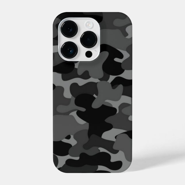 Gray Black Camo iPhone Case (Back)