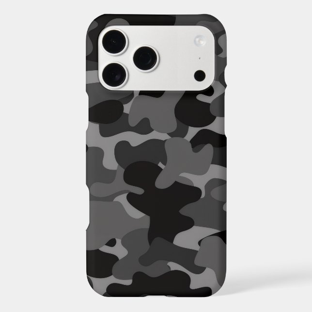 Gray Black Camo Iphone Case (Back)