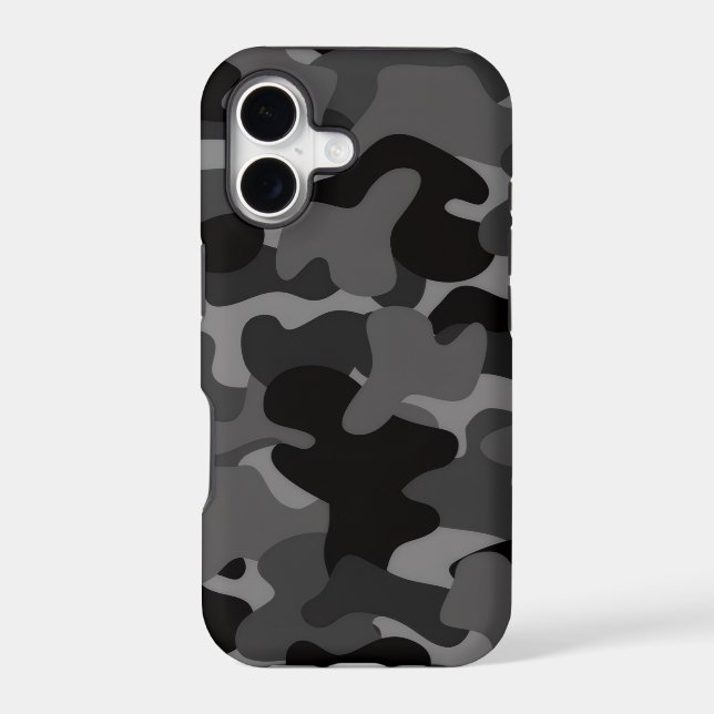 Gray Black Camo Iphone Case (Back)