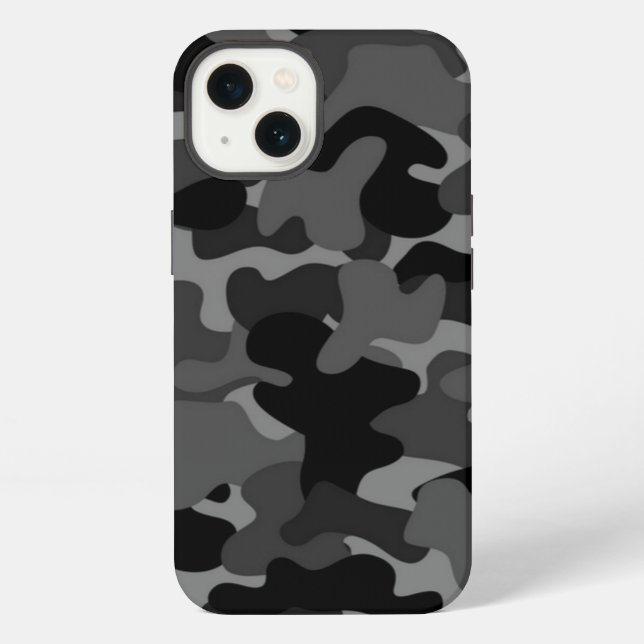 Gray Black Camo Iphone Case (Back)