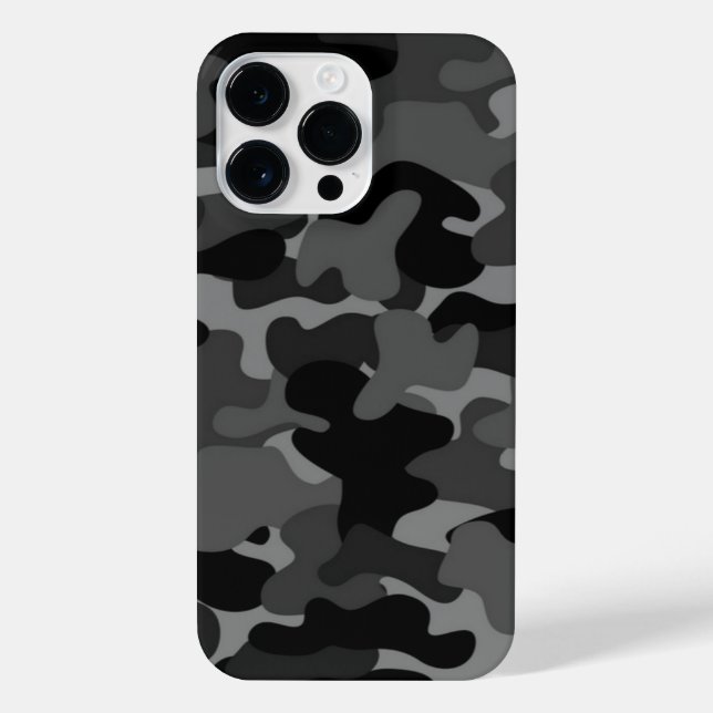 Gray Black Camo iPhone Case (Back)
