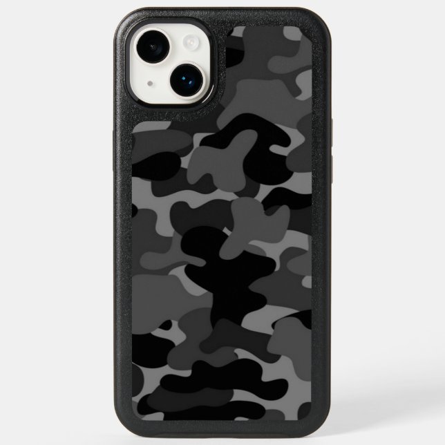 Gray Black Camo Otterbox iPhone Case (Back)