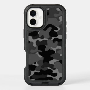Gray Black Camo iPhone 16 Plus Case