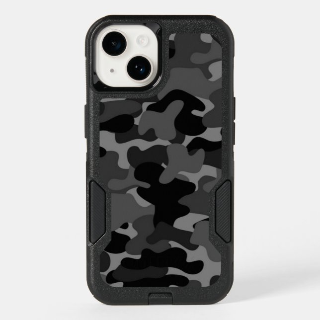 Gray Black Camo Otterbox iPhone Case (Back)