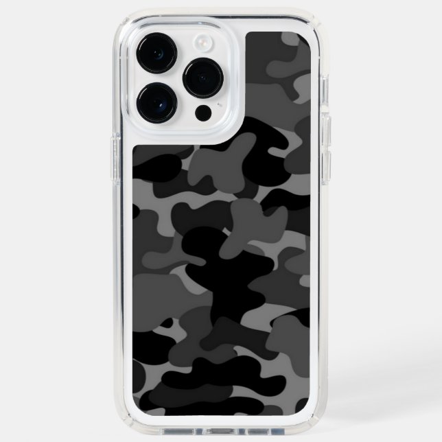 Gray Black Camo Speck iPhone Case (Front)