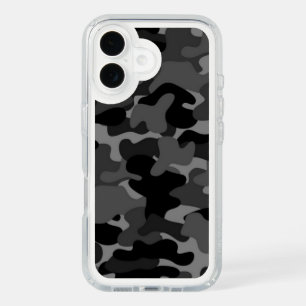 Gray Black Camo iPhone 16 Case