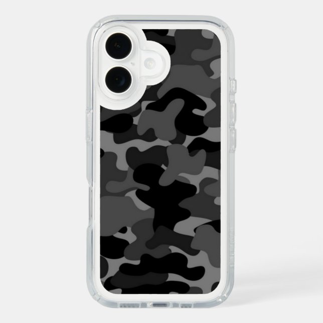 Gray Black Camo Speck iPhone Case (Front)