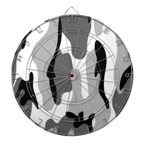 Gray  Black Camouflage Dart Board