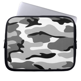 Gray & Black Camouflage Laptop Sleeve