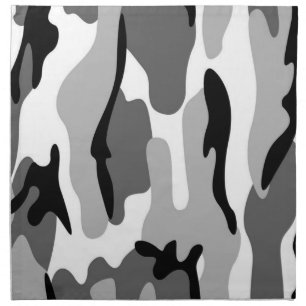 Gray & Black Camouflage Napkins
