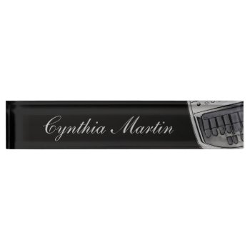 Gray Black Custom Court Reporter Name Plate by ProfessionalOffice at Zazzle