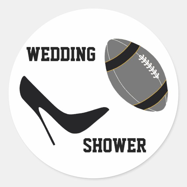 Gray & Black Football Themed Envelope Seal (Front)