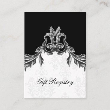 gray black Gift registry  Cards