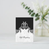 gray black Gift registry  Cards (Standing Front)