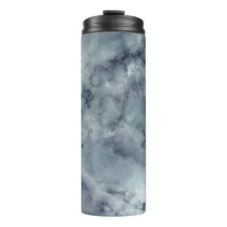 Gray Black Gold Smoke Marble Thermal Tumbler