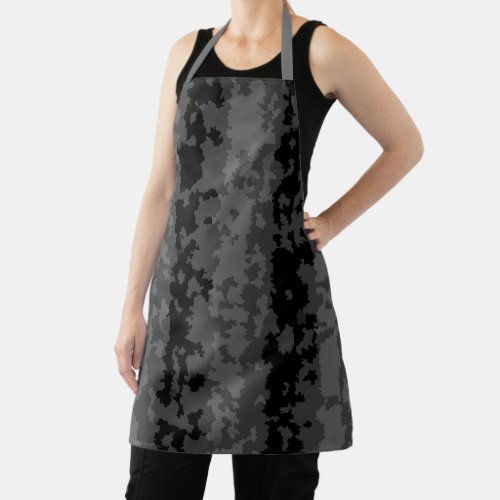 Gray Black Irregular Abstract Pattern Design  Apron