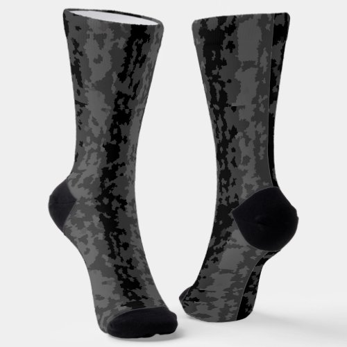 Gray Black Irregular Abstract Pattern Design  Socks