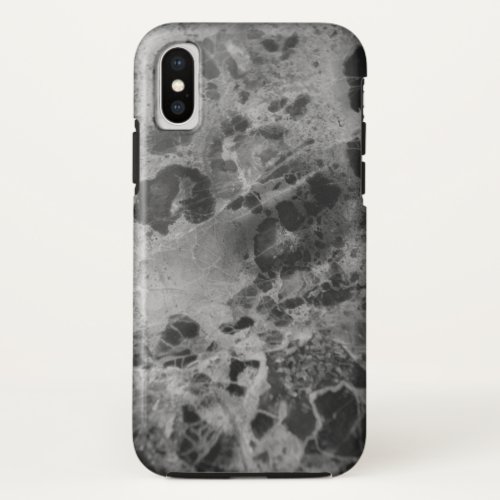 Gray Black Marble Delicado 1 wall decor art iPhone X Case