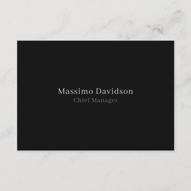 Gray Black Modern Minimalist Simple Serif Font Enclosure Card (Front)