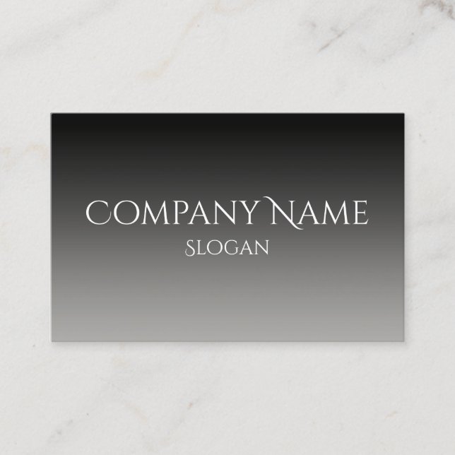 Gray Black Ombre Business Card (Front)