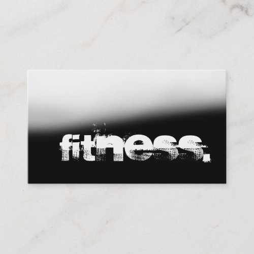 Gray Black Personal Trainer Fitness Business Card