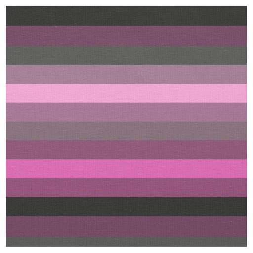  Gray, Black, Plum & Hot Pink Stripes Fabric