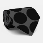 Gray Black Polka Dots Pattern Tie at Zazzle