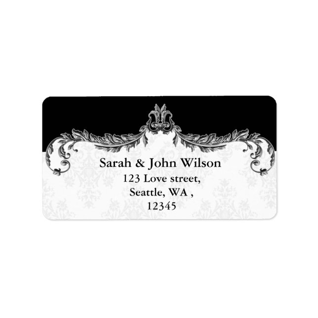 gray black return address label (Front)