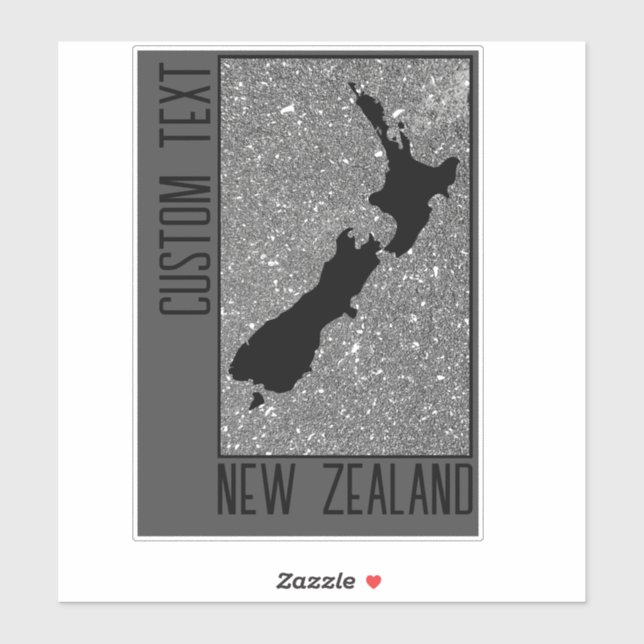 GRAY BLACK SAND BEACH NEW ZEALAND COUNTRY IMAGE STICKER (Sheet)