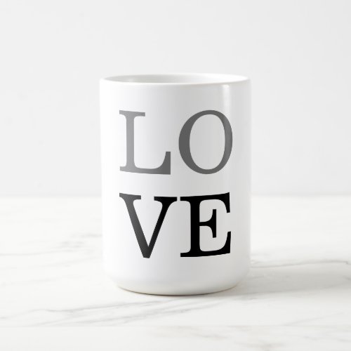 Gray Black Script Love Wedding  Coffee Mug
