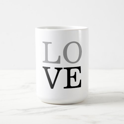 Gray Black Script Love Wedding  Coffee Mug