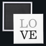 Gray Black Script Love Wedding  Magnet<br><div class="desc">You can easily change the fonts and colors. You can also add your logo and the background image as you like.</div>
