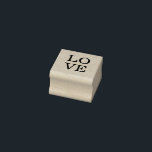 Gray Black Script Love Wedding  Rubber Stamp<br><div class="desc">You can easily change the fonts and colors. You can also add your logo and the background image as you like.</div>