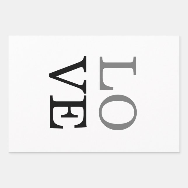 Gray Black Script Love Wedding  Wrapping Paper Sheets (Front)