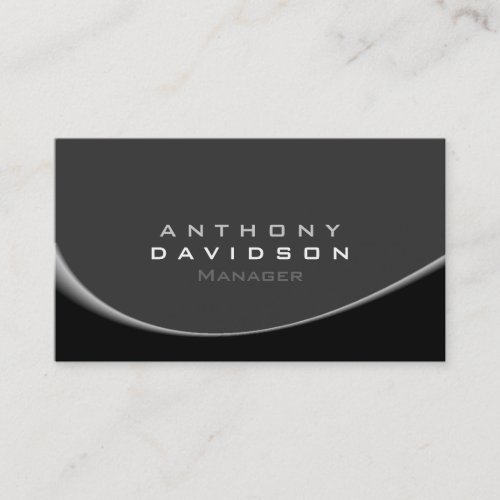 Gray Black Spiral Pattern Monogram Business Card