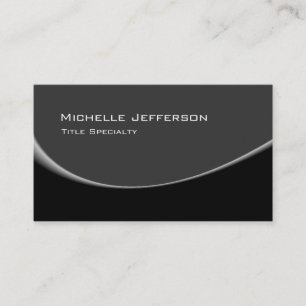 Gray Black Spiral Pattern Trendy Business Card