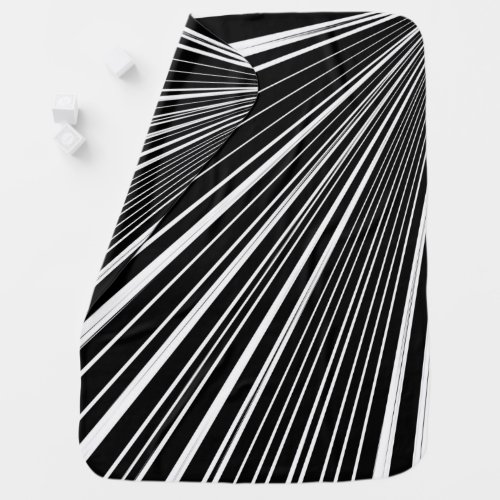 Gray Black Stripe Baby Blanket