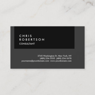 Gray Black Stripe Creative Business Card