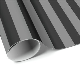 Gray/Black Stripe Wrapping Paper