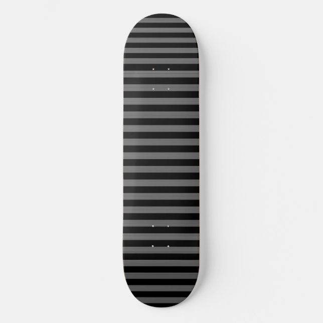 Gray Black Stripes Pattern Skateboard (Front)