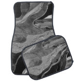 Trendy White And Black Marble Stone Pattern Floor Mat, Zazzle