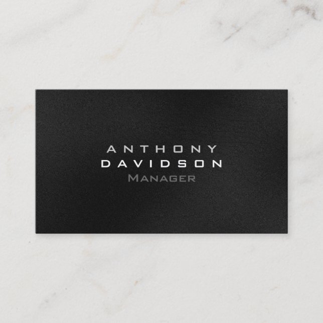 Gray Black White Modern Clear Business Card (Front)